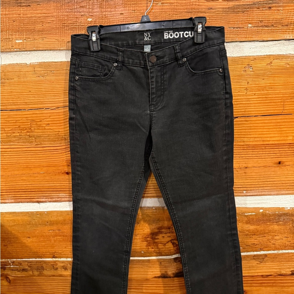 Black low rise Bootcut Women Jeans - Picture 3 of 5